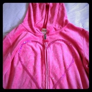 Pink heart hoodie